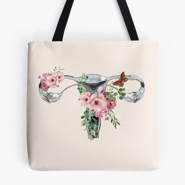 Item preview, Uterus Pro choice Feminist pink flower designed and sold by Collagedream.