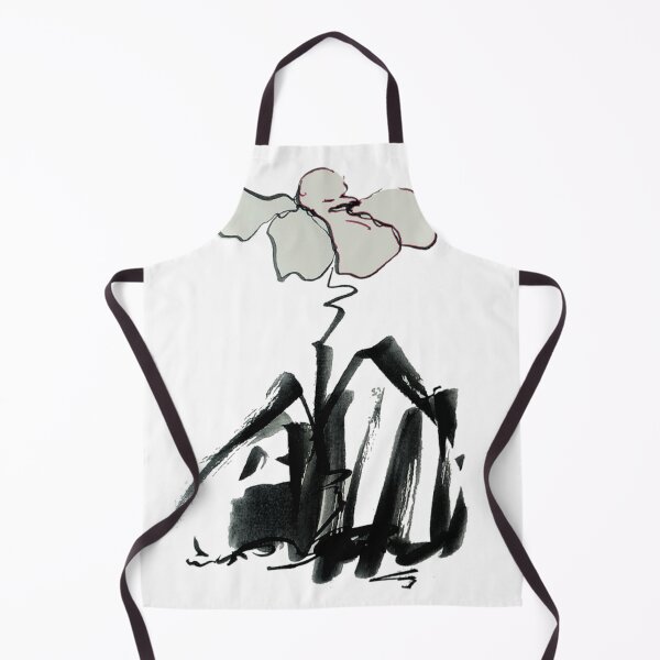Item preview, sumie drawing black ink drawing traditional Asian art of a flower by manuelunsui designed and sold by manuelunsui.