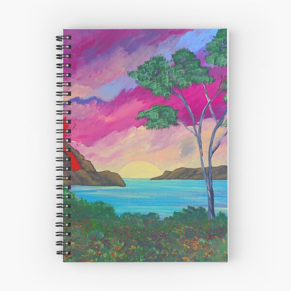 Item preview, Ocean painting with volcano designed and sold by traceyeverart.