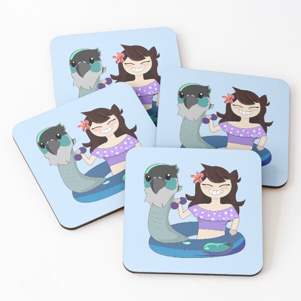 Item preview, Jaiden animations cute bird swimming in pool holing sunglasses, bird saving buoy and have fun, summer swimsuit  designed and sold by SGS-.