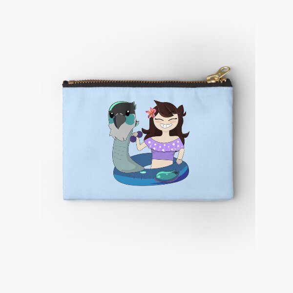 Item preview, Jaiden animations cute bird swimming in pool holing sunglasses, bird saving buoy and have fun, summer swimsuit  designed and sold by SGS-.