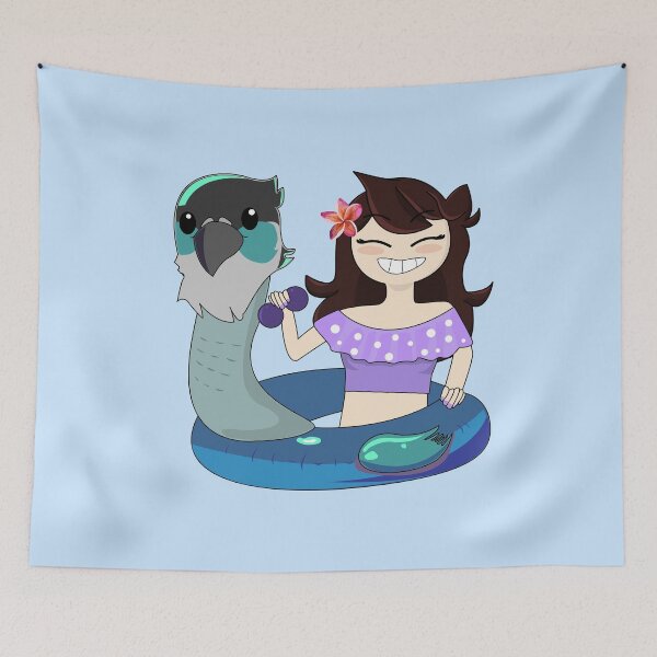 Item preview, Jaiden animations cute bird swimming in pool holing sunglasses, bird saving buoy and have fun, summer swimsuit  designed and sold by SGS-.