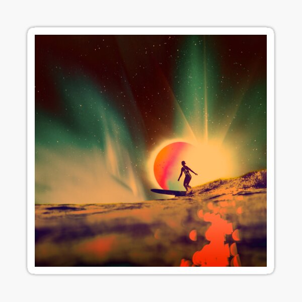 Psychedelic surf Sticker
