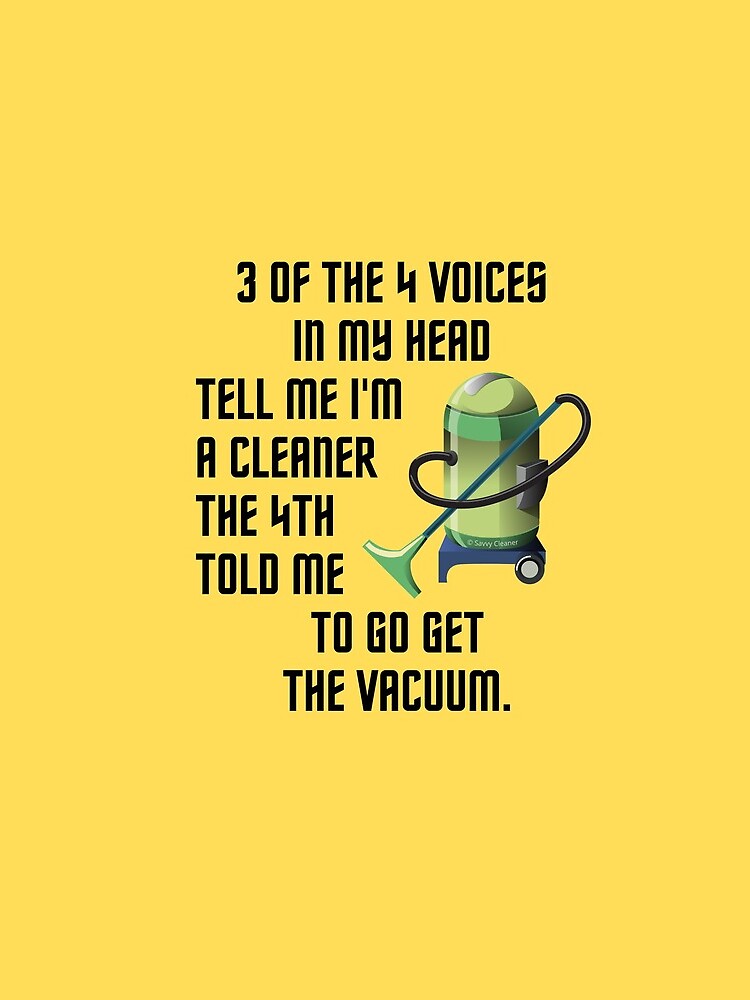 Thumbnail 3 of 3, Drawstring Bag, 3 Of The 4 Voices In My Head Fun Vacuum Cleaning Humor designed and sold by SavvyCleaner.