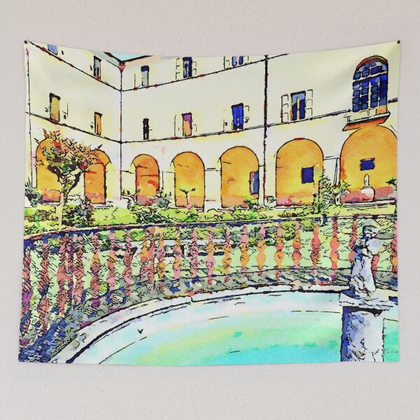 Item preview, Istituto Emiliani: fountain of the garden of the cloister of the convent designed and sold by Giuseppe Cocco.