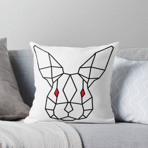 Item preview, Geometric albino rabbit bunny designed and sold by HelloBujo.
