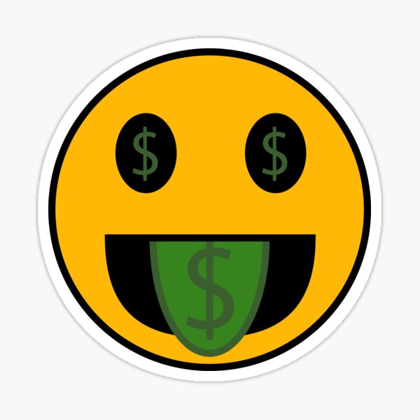 Twitch Emote Rich White Cat Money Dollar Emote / Sub Emoji 