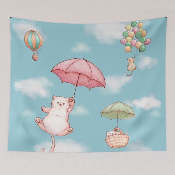 Item preview, Flying cats in the sky designed and sold by Denise, Denisn't.
