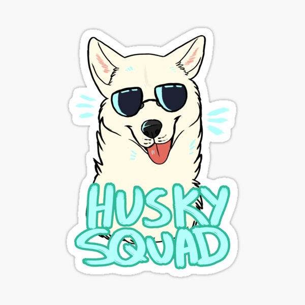 HUSKY SQUAD (white) Sticker