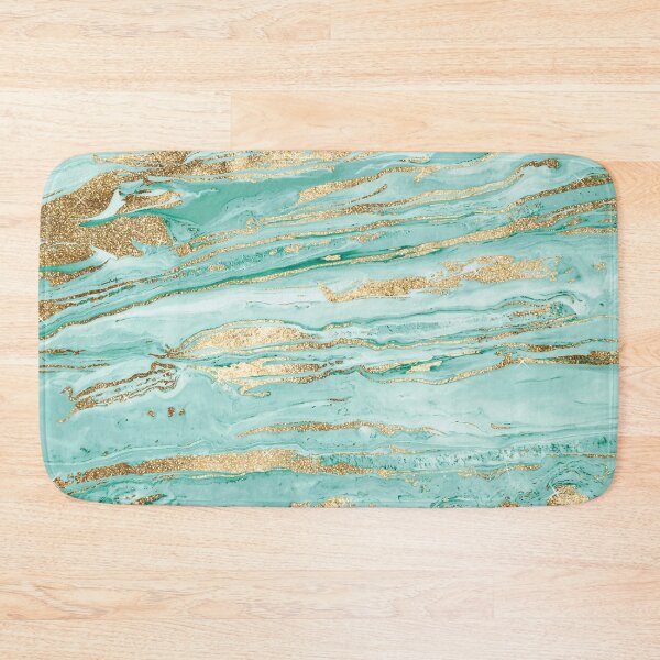 Item preview, Stylish Mint Gold Marble Abstract Liquid Paint designed and sold by InovArtS.
