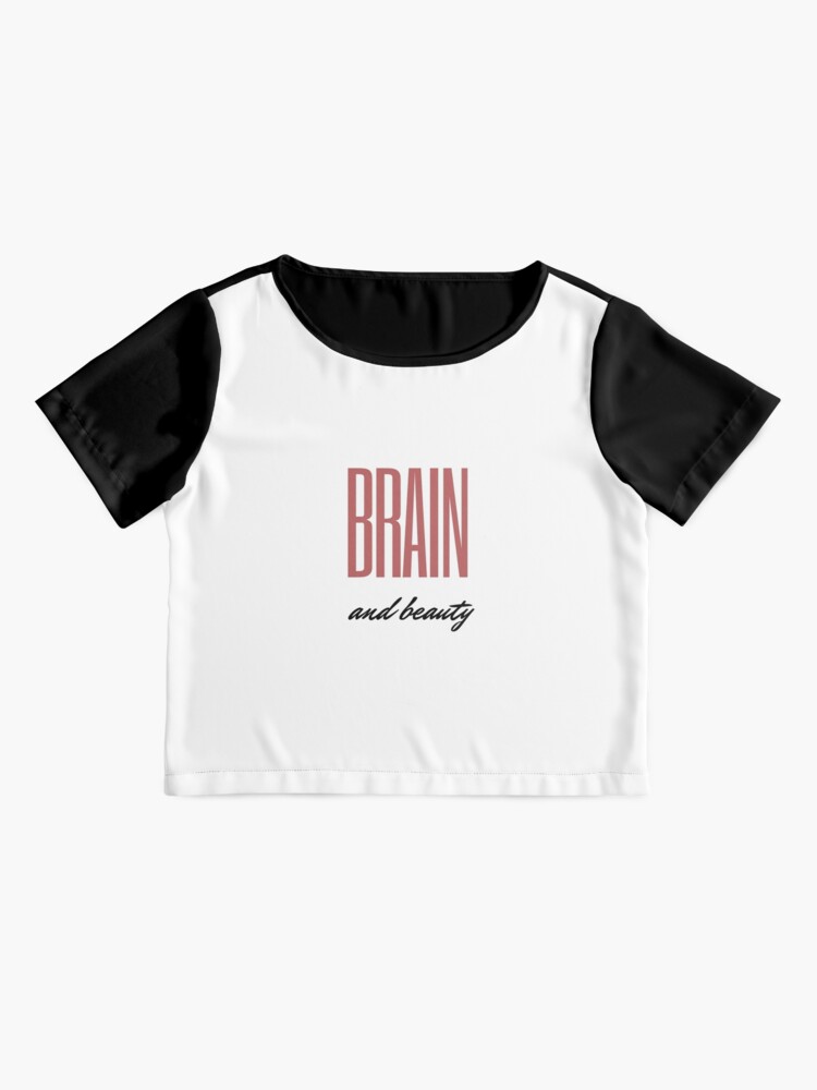 Top mousseline avec l'œuvre Brain and Beauty T Shirt créée et vendue par HerLyfestyle