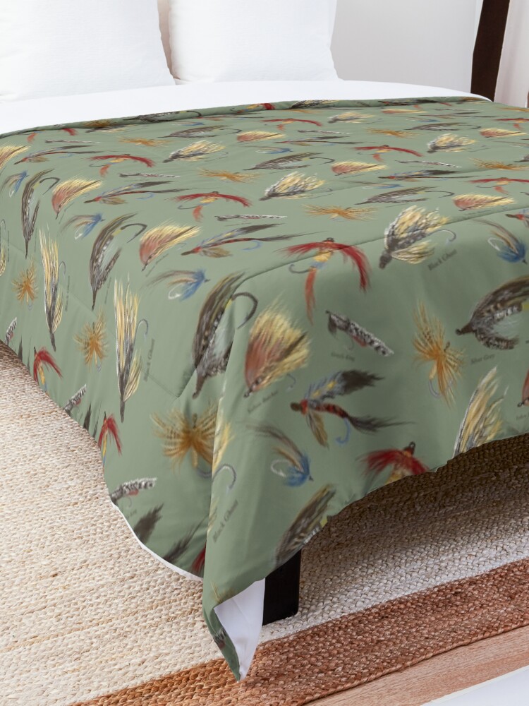 "Fly Fishing with Hand Tied flies!" Comforter for Sale by Salzanos