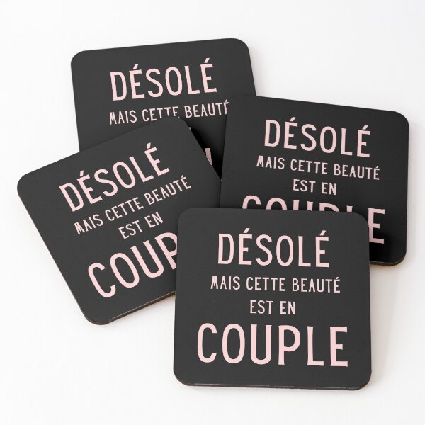 Aperçu de l'œuvre Désolé mais cette beauté est en couple cadeau humour créée et vendue par TeeJfm.