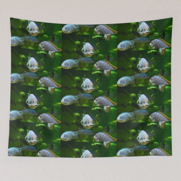 Item preview, Malawi Cichlid striped stripey Fish Aquarium designed and sold by Tezoodle Art.