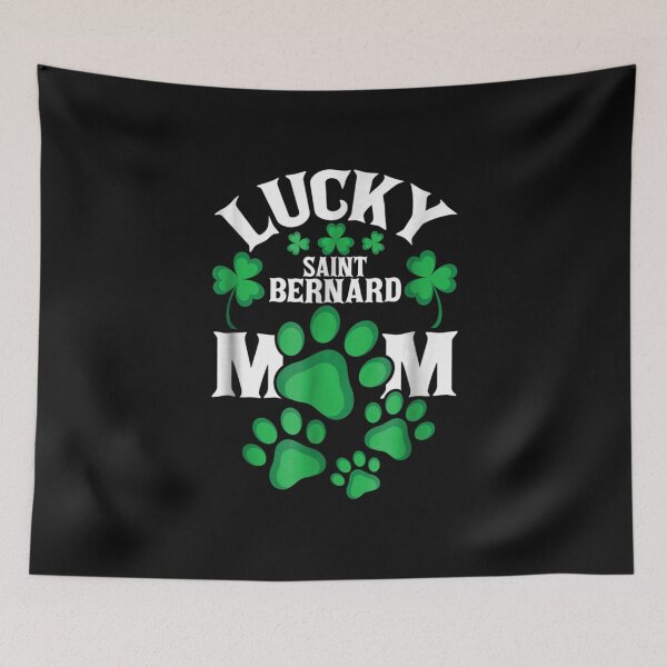 Item preview, St Patricks Day Shirt  Lucky Saint Bernard Dog Mom29 designed and sold by MarcoColeman4.