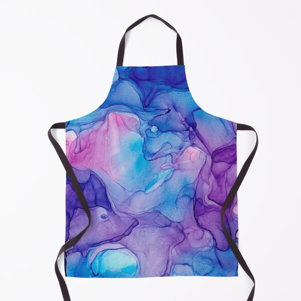 Item preview, Moon in the Water Abstract 2.3 Modern Alcohol Ink Painting by Herzart Blue and Purple designed and sold by herzart.
