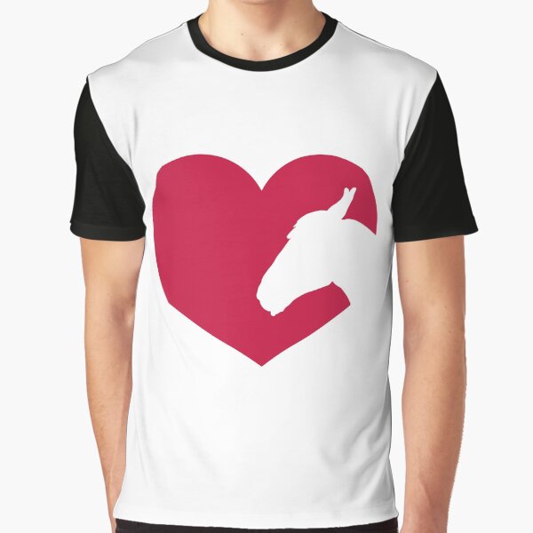 Horse Love Heart Graphic T-Shirt