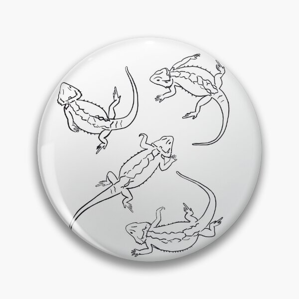 Item preview, Bearded Dragon 4 Swim Outlines designed and sold by PrileyRileyArt.