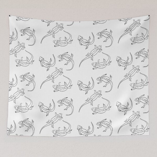 Item preview, Bearded Dragon 4 Swim Outlines designed and sold by PrileyRileyArt.