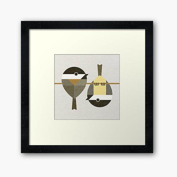 Chickadees Framed Art Print