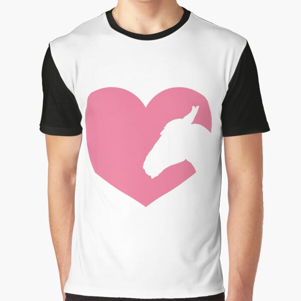 Horse Love Heart Graphic T-Shirt