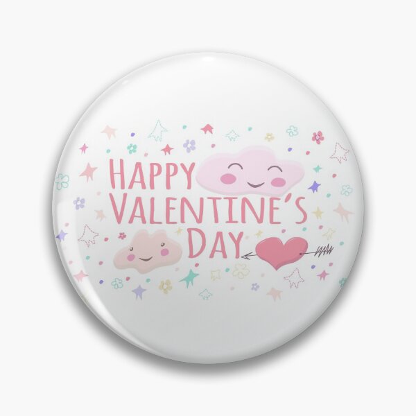 Item preview, cute cloud characters with face, heart pierced by an arrow, stars and flowers on white background. Card of a Valentine s Day. designed and sold by mlanaa.