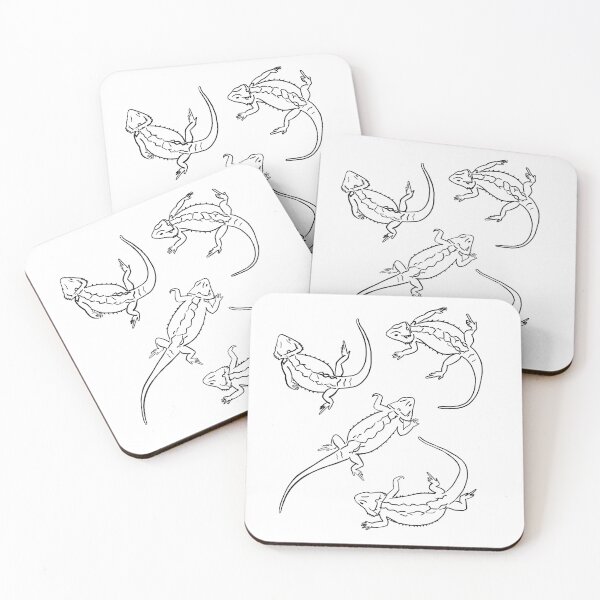 Item preview, Bearded Dragon 4 Swim Outlines designed and sold by PrileyRileyArt.