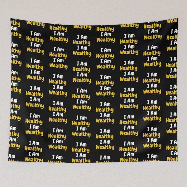 Item preview, I Am Healthy I Am Wealthy  designed and sold by ShopManea.