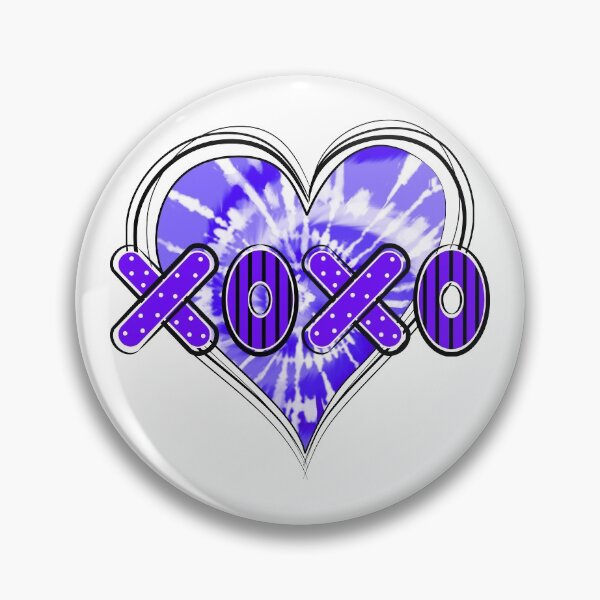 Item preview, Tie Dye Purple Heart XOXO Romantic designed and sold by MisPuHoney.