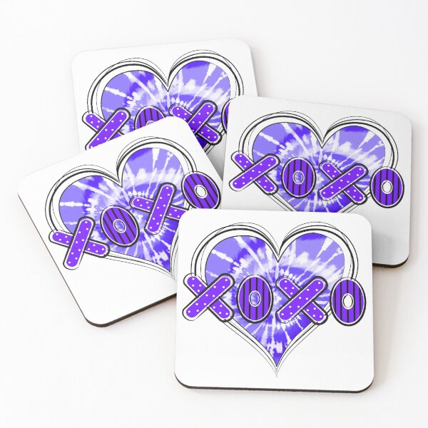 Item preview, Tie Dye Purple Heart XOXO Romantic designed and sold by MisPuHoney.