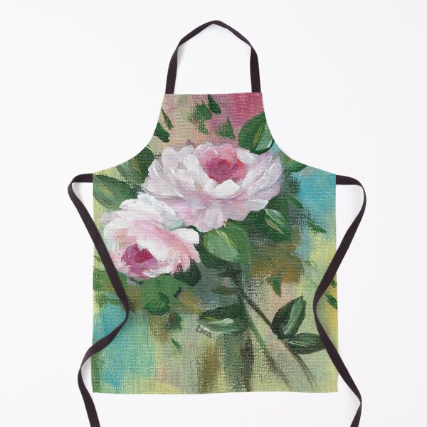 Item preview, Rosas de color rosa suave enclavadas en las hojas verdes designed and sold by Smalltownart.