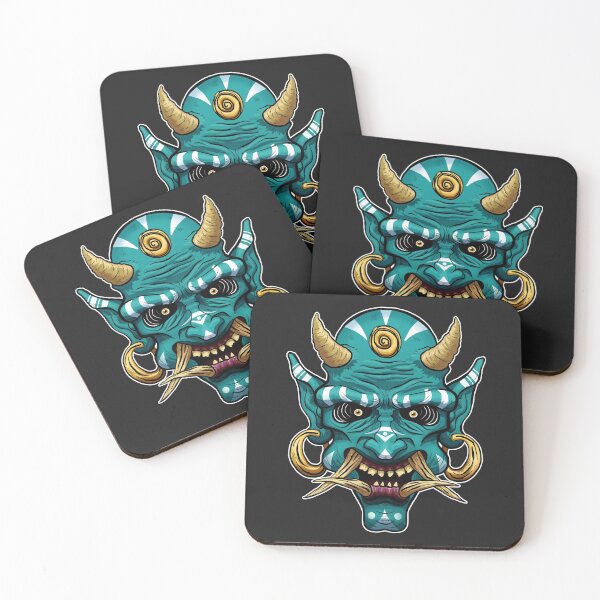 Item preview, Japanese folklore inspired Demon - Teal designed and sold by asasu.