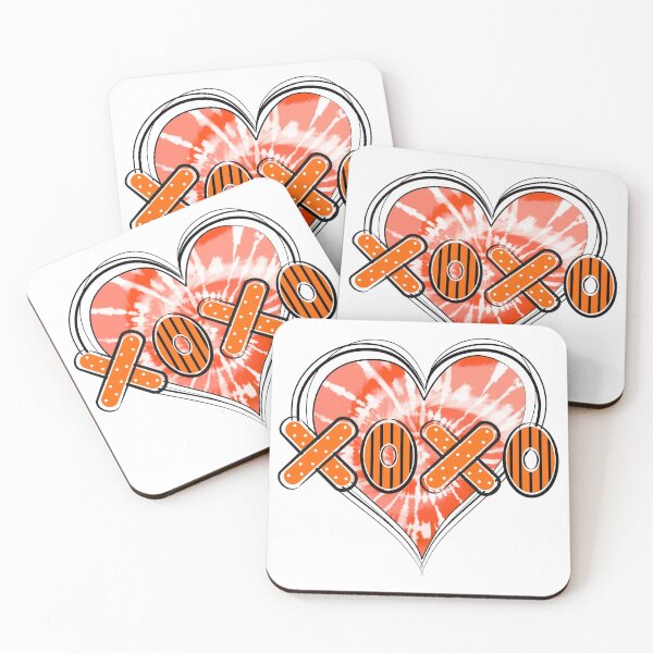 Item preview, Tie Dye Orange Heart XOXO Fashion designed and sold by MisPuHoney.