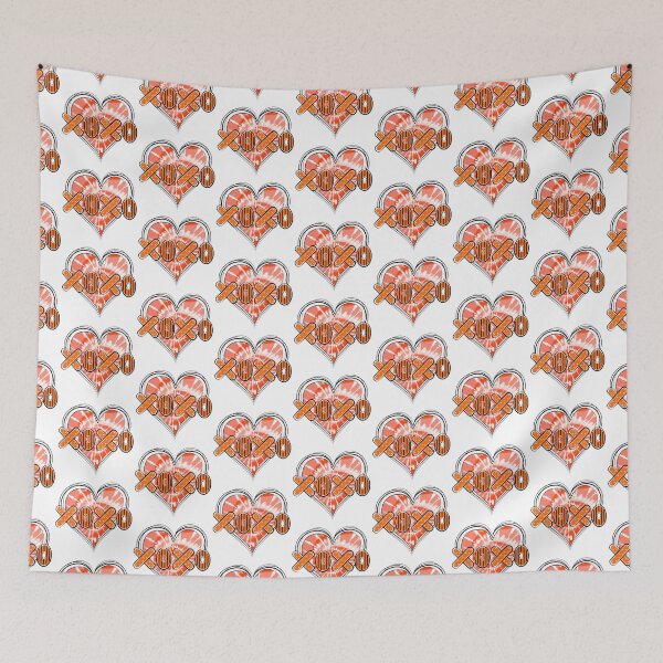 Item preview, Tie Dye Orange Heart XOXO Fashion designed and sold by MisPuHoney.