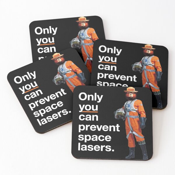 Item preview, Only You Can Prevent Space Lasers (dark background) designed and sold by tdvx.