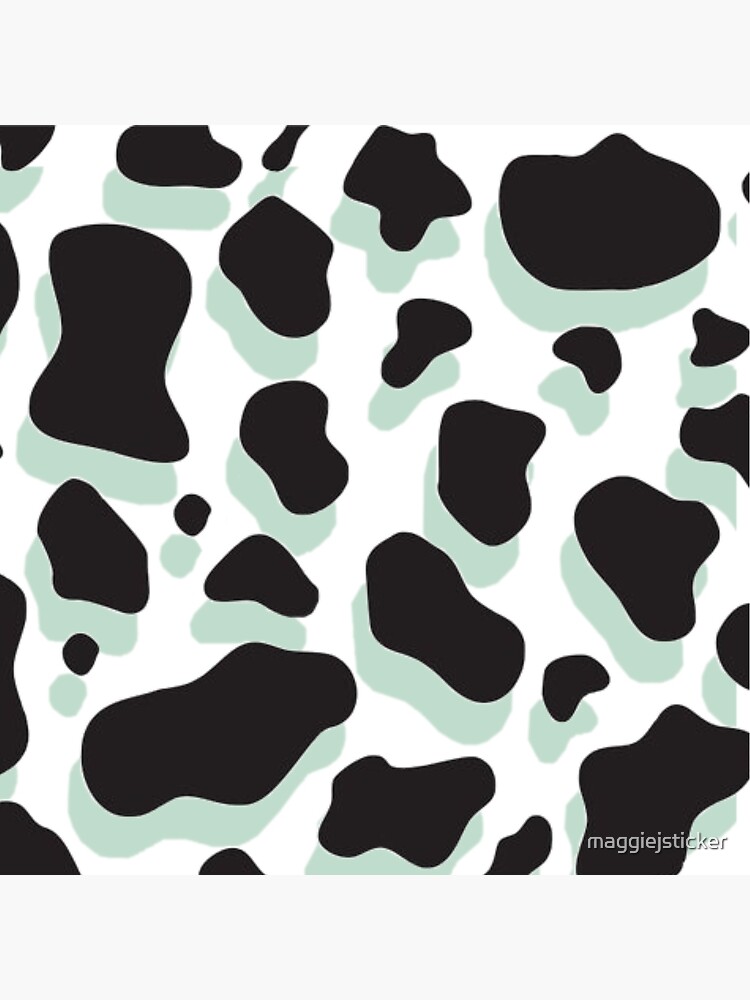 "Sage green cow print " Poster by maggiejsticker Redbubble