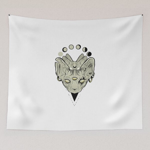 Item preview, Cat in the moon designed and sold by GMDraw.