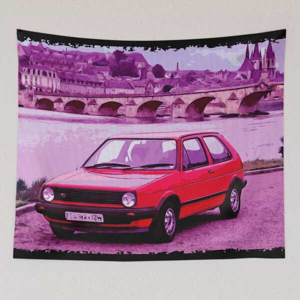 Item preview, Vintage red car - digital paint designed and sold by RazzArt.