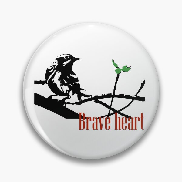 Item preview, Brave heart Black and White warbler designed and sold by Rosa Elena Albornoz Mendez.