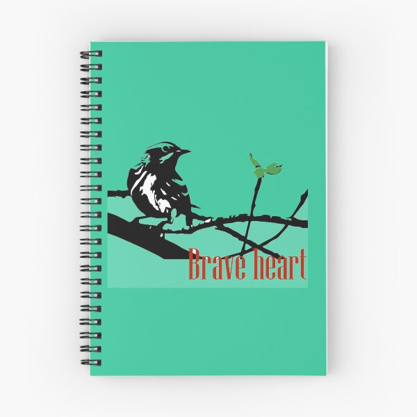 Item preview, Brave heart Black and White warbler designed and sold by Rosa Elena Albornoz Mendez.