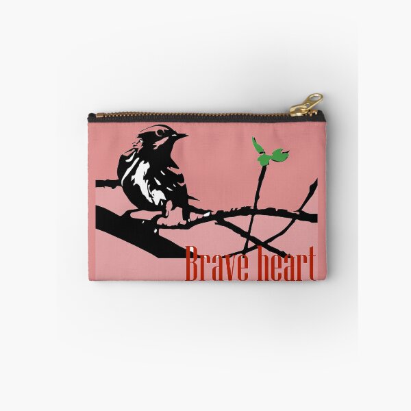 Item preview, Brave heart Black and White warbler designed and sold by Rosa Elena Albornoz Mendez.