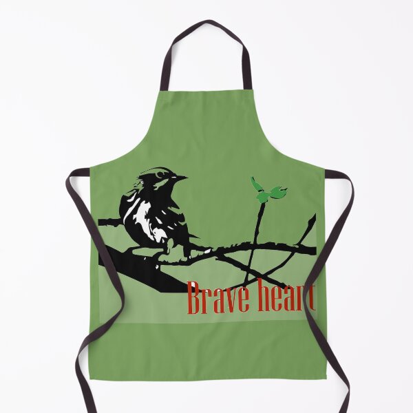 Item preview, Brave heart Black and White warbler designed and sold by Rosa Elena Albornoz Mendez.