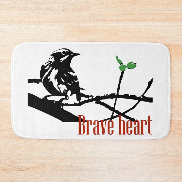 Item preview, Brave heart Black and White warbler designed and sold by Rosa Elena Albornoz Mendez.