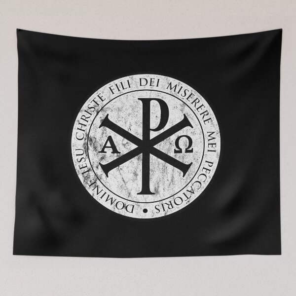 Item preview, Copy of chirho, chi rho, christogram, jesus, IESU,  CHRISTE white,  gifts for catholics, Christian Gifts, cross, jesus designed and sold by St Joseph Art.
