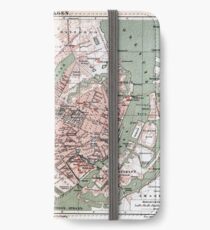 Vintage Map of Copenhagen Denmark (1888) iPhone Wallet/Case/Skin