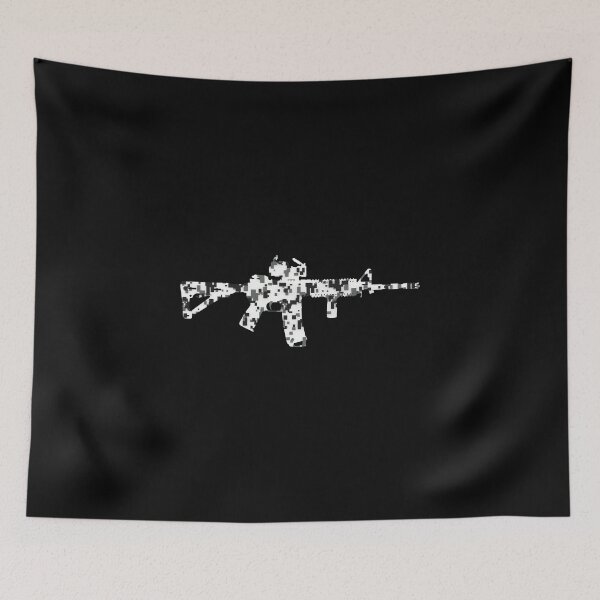 Item preview, AR15 Gun White Digital Camo designed and sold by Matt Ballinger.