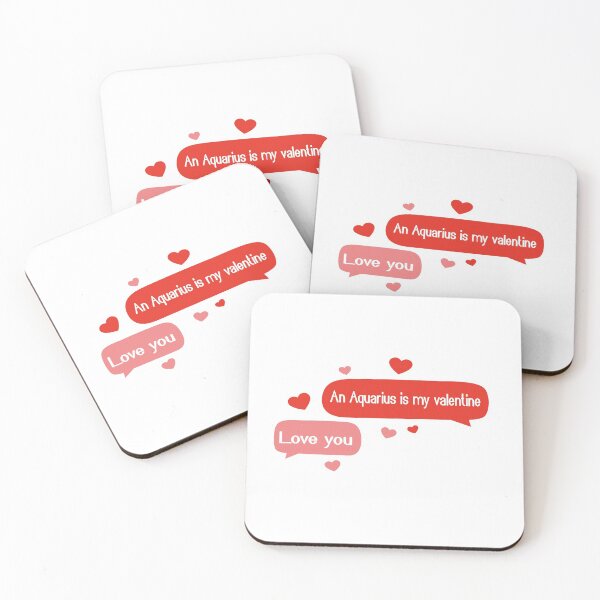 Item preview, An Aquarius is my valentine text zodiac couple st valentine gift  designed and sold by AstroShop1.