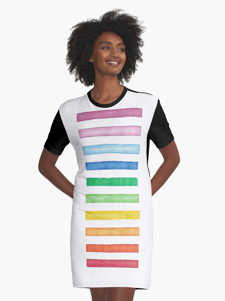 rainbow tee shirt dress