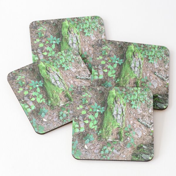 Item preview, Green mossy covered log surrounded by foliage designed and sold by Taleta Hollis.