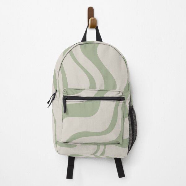 Item preview, Liquid Swirl Contemporary Abstract Pattern in Sage Green and Beige designed and sold by kierkegaard.